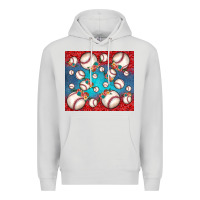 Dove Grey baseball paisley and jean pattern Premium Hoodie - JahusDesignShop