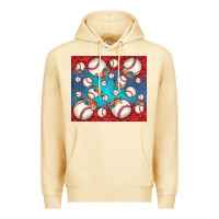 Pina Colada baseball paisley and jean pattern Premium Hoodie - JahusDesignShop