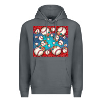 Rock baseball paisley and jean pattern Premium Hoodie - JahusDesignShop
