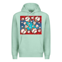 Seafoam baseball paisley and jean pattern Premium Hoodie - JahusDesignShop