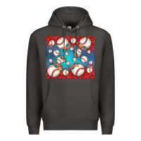 Smoke baseball paisley and jean pattern Premium Hoodie - JahusDesignShop