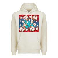 Oatmeal Heather baseball paisley and jean pattern Premium Hoodie - JahusDesignShop
