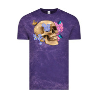 Cloud Purple skull flora butterfly Vintage Tee - Artiststas