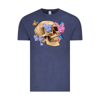 Vintage Denim skull flora butterfly Vintage Tee - Artiststas