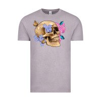Vintage Zinc skull flora butterfly Vintage Tee - Artiststas