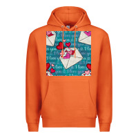 Carrot valentines day envelope with hearts Premium Hoodie - BundleAndBundleShop