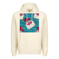 Sandshell valentines day envelope with hearts Premium Hoodie - BundleAndBundleShop