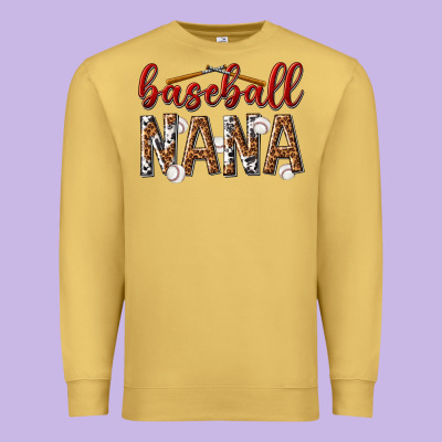 Premium Sweatshirt baseball nana with leopard