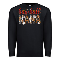 Black baseball nana with leopard Premium Sweatshirt - texasbilliewilder