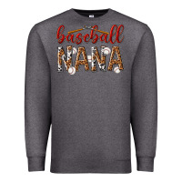 Charcoal Heather baseball nana with leopard Premium Sweatshirt - texasbilliewilder