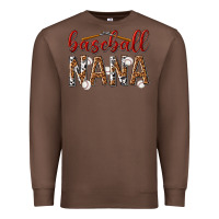 Chestnut baseball nana with leopard Premium Sweatshirt - texasbilliewilder