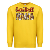 Lemon baseball nana with leopard Premium Sweatshirt - texasbilliewilder