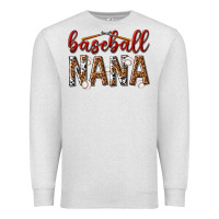 Oatmeal Heather baseball nana with leopard Premium Sweatshirt - texasbilliewilder