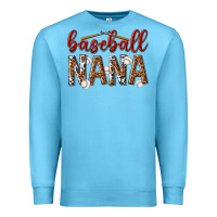 Ocean Blue baseball nana with leopard Premium Sweatshirt - texasbilliewilder