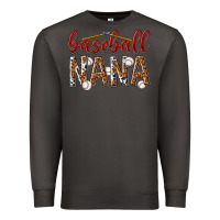 Smoke baseball nana with leopard Premium Sweatshirt - texasbilliewilder
