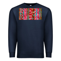 Navy Love brushstrokes xoxo leopard and turquoise Premium Sweatshirt - RanaPortraitStore