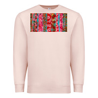 Pale Pink Love brushstrokes xoxo leopard and turquoise Premium Sweatshirt - RanaPortraitStore