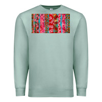 Seafoam Love brushstrokes xoxo leopard and turquoise Premium Sweatshirt - RanaPortraitStore