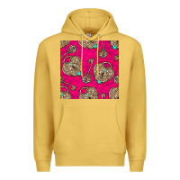 Antique Gold valentines day lock and key seamless pattern Premium Hoodie - BundleAndBundleShop