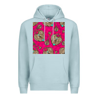 Blue Mist valentines day lock and key seamless pattern Premium Hoodie - BundleAndBundleShop