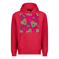Cardinal valentines day lock and key seamless pattern Premium Hoodie - BundleAndBundleShop
