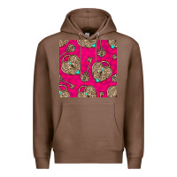 Chestnut valentines day lock and key seamless pattern Premium Hoodie - BundleAndBundleShop