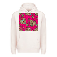 Pale Pink valentines day lock and key seamless pattern Premium Hoodie - BundleAndBundleShop