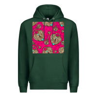 Sports Green valentines day lock and key seamless pattern Premium Hoodie - BundleAndBundleShop