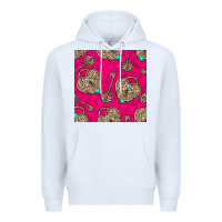 White valentines day lock and key seamless pattern Premium Hoodie - BundleAndBundleShop