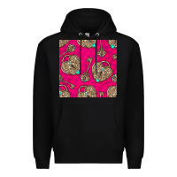 Black valentines day lock and key seamless pattern Premium Hoodie - BundleAndBundleShop