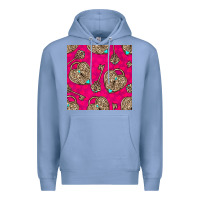 Colony Blue valentines day lock and key seamless pattern Premium Hoodie - BundleAndBundleShop