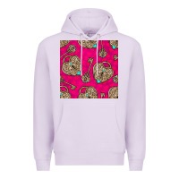 Lilac valentines day lock and key seamless pattern Premium Hoodie - BundleAndBundleShop