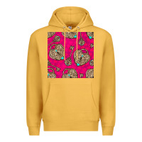 Mustard valentines day lock and key seamless pattern Premium Hoodie - BundleAndBundleShop