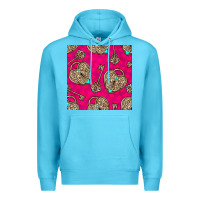Ocean Blue valentines day lock and key seamless pattern Premium Hoodie - BundleAndBundleShop