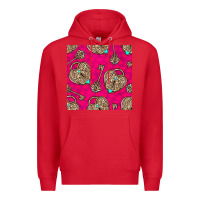 Red valentines day lock and key seamless pattern Premium Hoodie - BundleAndBundleShop