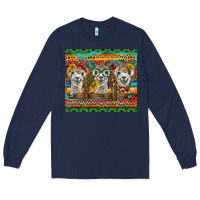 Navy alpacas Long Sleeve Tee - BarkalooDesign