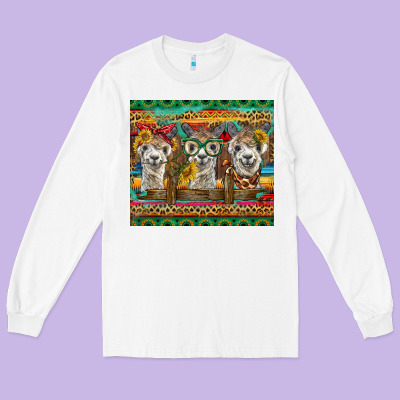 Alpacas Long Sleeve Tee Designed By Barkaloodesign