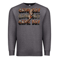 Charcoal Heather game day game day football lightning bolt Premium Sweatshirt - Zillion Design Studio