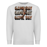 Dove Grey game day game day football lightning bolt Premium Sweatshirt - Zillion Design Studio