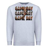 Heather Grey game day game day football lightning bolt Premium Sweatshirt - Zillion Design Studio