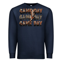 Navy game day game day football lightning bolt Premium Sweatshirt - Zillion Design Studio