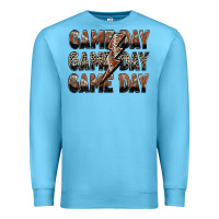 Ocean Blue game day game day football lightning bolt Premium Sweatshirt - Zillion Design Studio