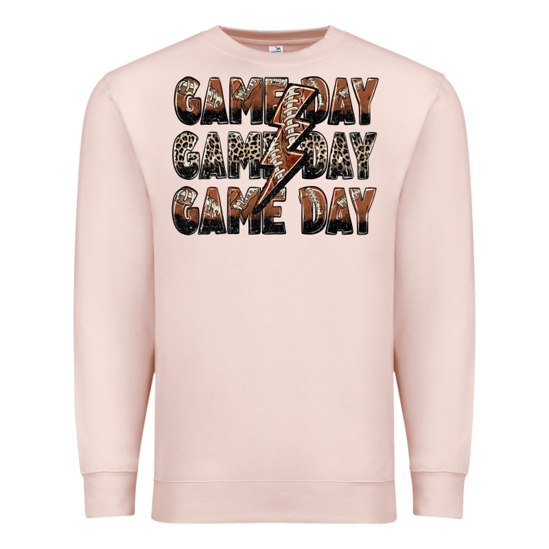 Game Day Game Day Football Lightning Bolt Premium Sweatshirt by Zillion Design Studio | Teevron