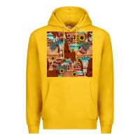 Lemon football hereford sunflower seamless pattern Premium Hoodie - JahusDesignShop