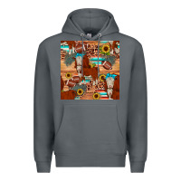 Rock football hereford sunflower seamless pattern Premium Hoodie - JahusDesignShop