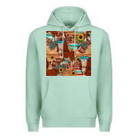 Seafoam football hereford sunflower seamless pattern Premium Hoodie - JahusDesignShop