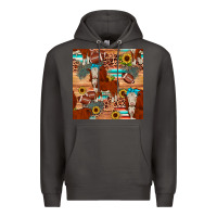 Smoke football hereford sunflower seamless pattern Premium Hoodie - JahusDesignShop