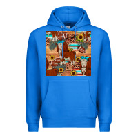 True Royal football hereford sunflower seamless pattern Premium Hoodie - JahusDesignShop