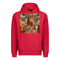 Cardinal football hereford sunflower seamless pattern Premium Hoodie - JahusDesignShop