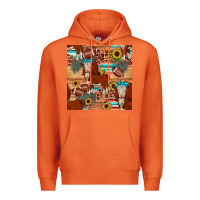 Carrot football hereford sunflower seamless pattern Premium Hoodie - JahusDesignShop